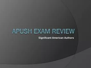 APUSH Exam Review