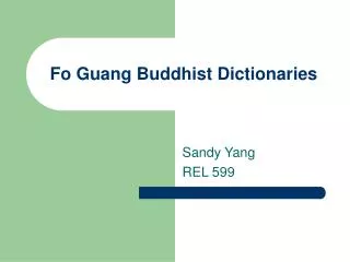 Fo Guang Buddhist Dictionaries