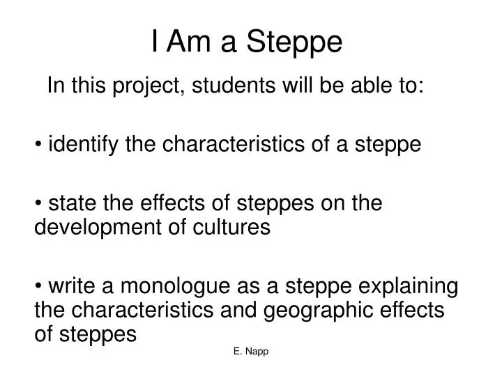 i am a steppe