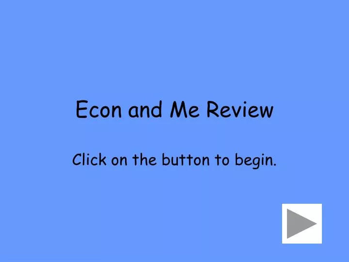 econ and me review
