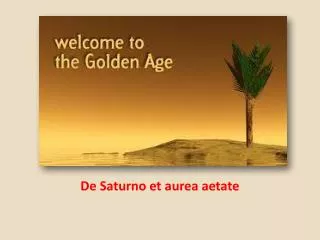 de saturno et aurea aetate