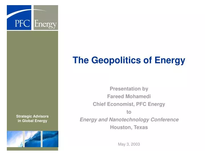 the geopolitics of energy