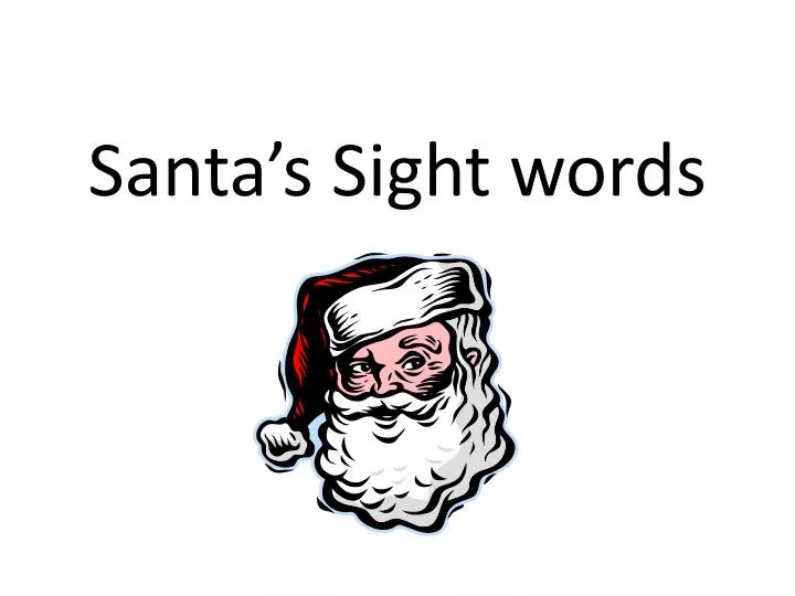 santa s sight words