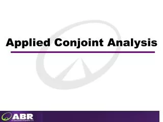 Applied Conjoint Analysis