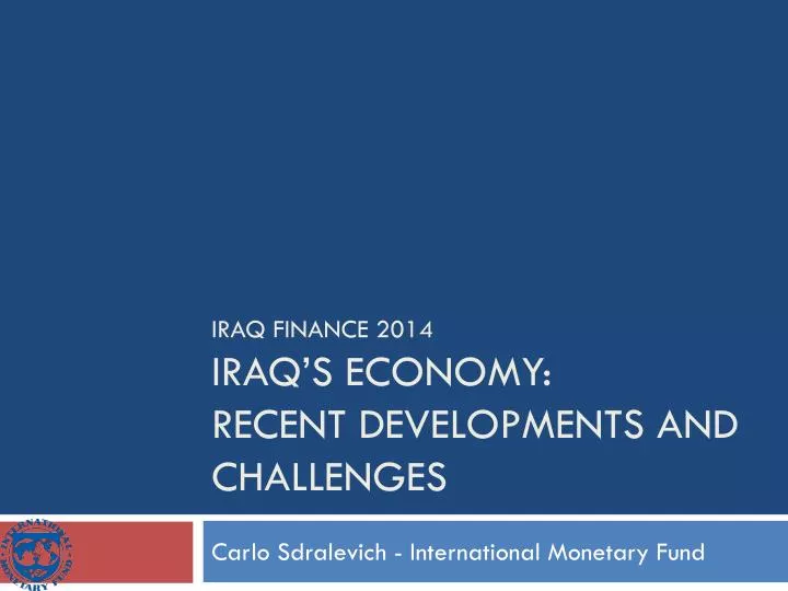 iraq finance 2014 iraq s economy recent developments and challenges