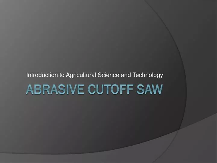 introduction to agricultural science and technology