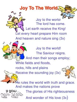 joy to the world