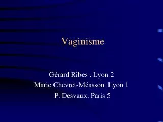 vaginisme