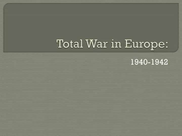 total war in europe