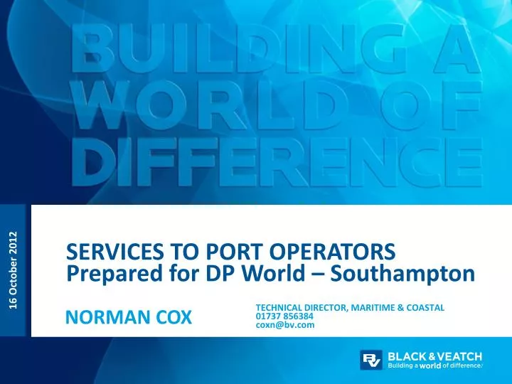 services to port operators prepared for dp world southampton