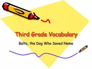 Third Grade Vocabulary