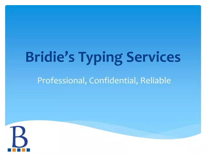 bridie s typing services
