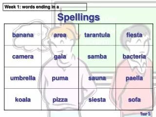spellings