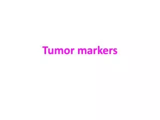 Tumor markers