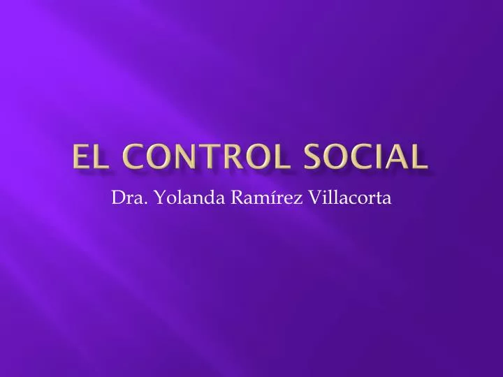el control social
