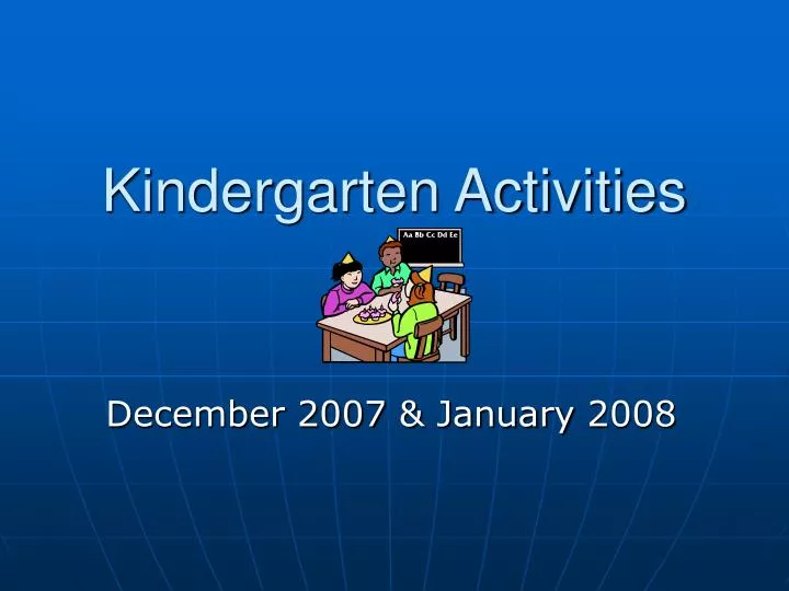 kindergarten activities