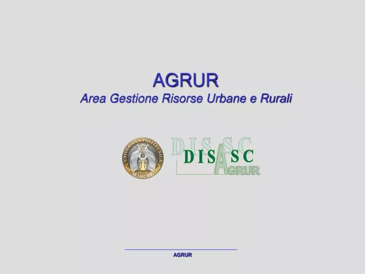 agrur area gestione risorse urbane e rurali