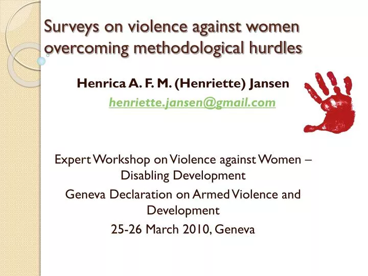 surveys on violence against women overcoming methodological hurdles