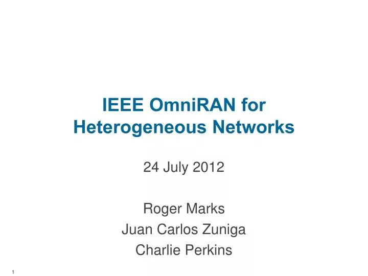 ieee omniran for heterogeneous networks