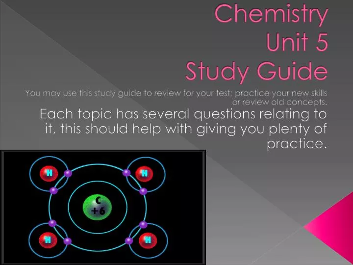 chemistry unit 5 study guide