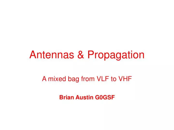 antennas propagation