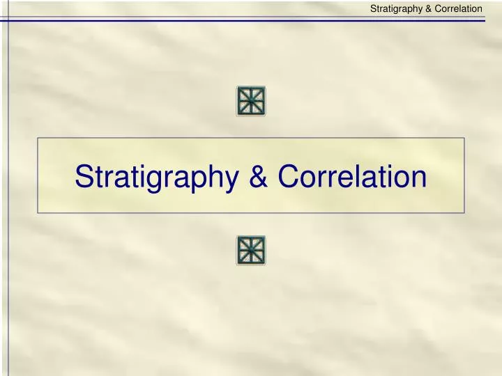 stratigraphy correlation