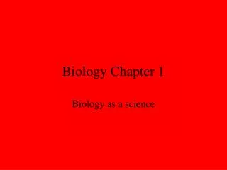 Biology Chapter 1