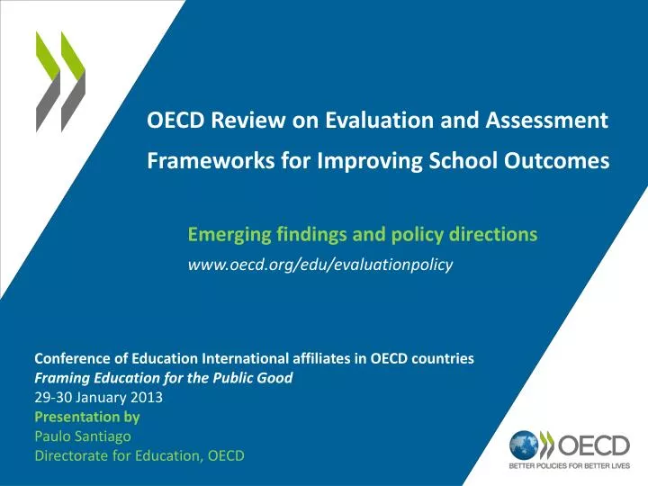 oecd review on evaluation and assessment frameworks for improving school outcomes