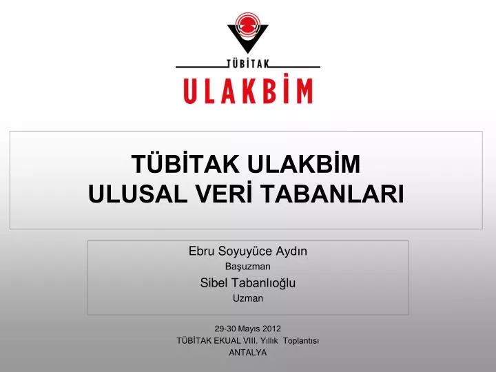 t b tak ulakb m ulusal ver tabanlari