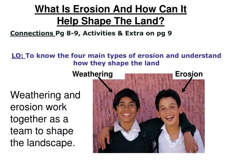 what is erosion and how can it help shape the land