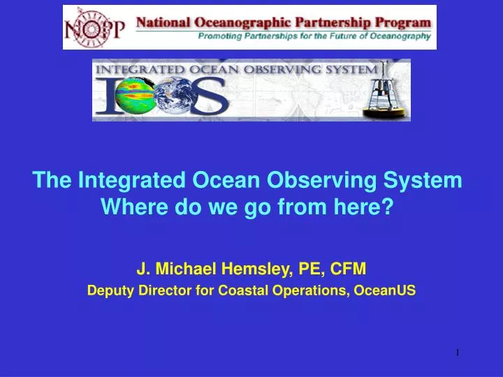 the integrated ocean observing system where do we go from here