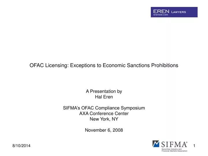 ofac licensing exceptions to economic sanctions prohibitions