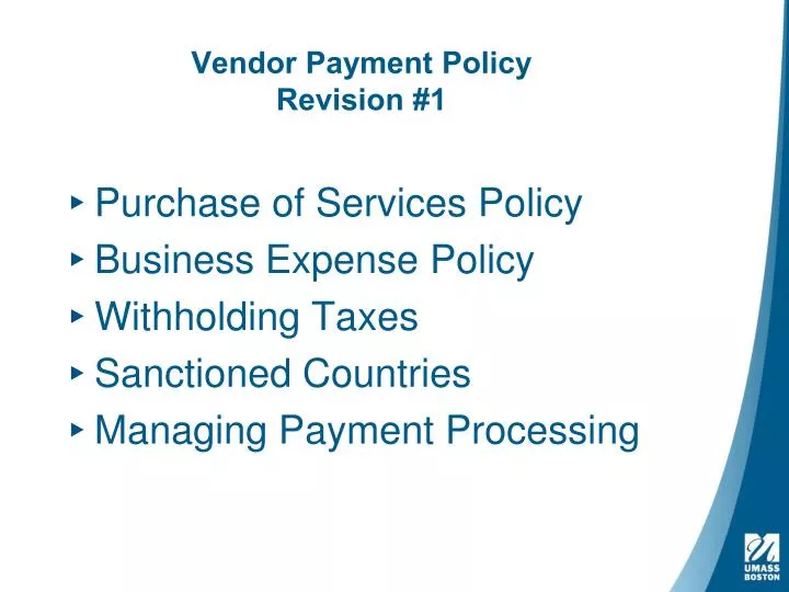 vendor payment policy revision 1