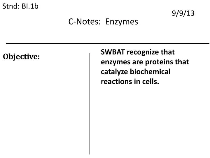 c notes enzymes