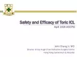 Safety and Efficacy of Toric ICL