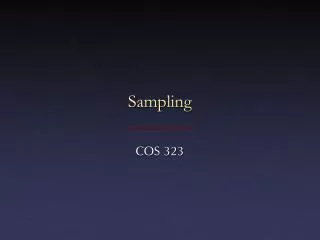 Sampling