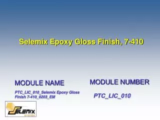 Selemix Epoxy Gloss Finish, 7-410