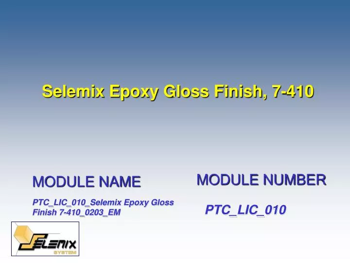 selemix epoxy gloss finish 7 410
