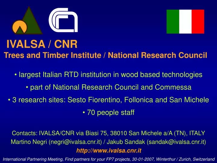 ivalsa cnr trees and timber institute national research council