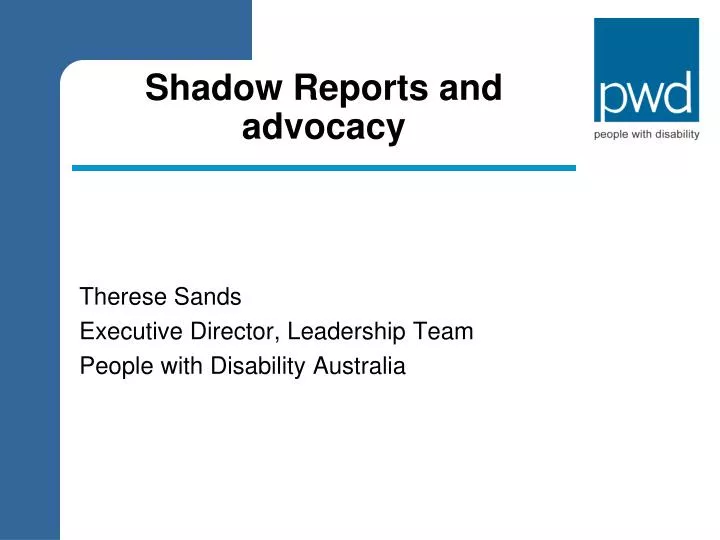 shadow reports and advocacy