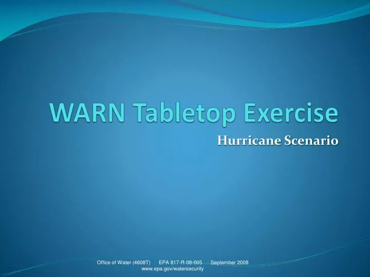 warn tabletop exercise