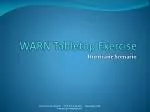 WARN Tabletop Exercise - slide 1