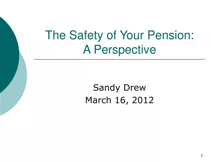 the safety of your pension a perspective