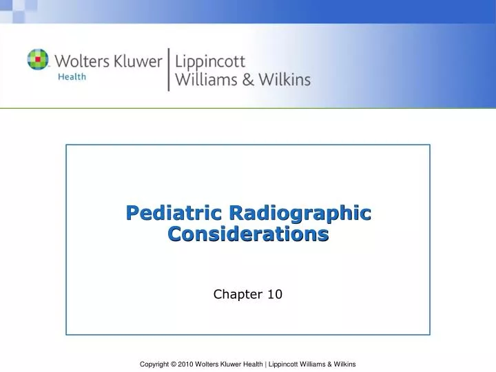 pediatric radiographic considerations