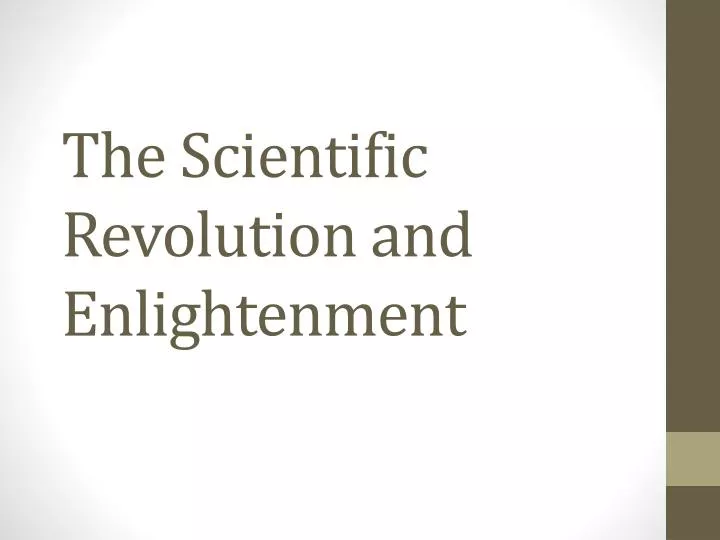 the scientific revolution and enlightenment