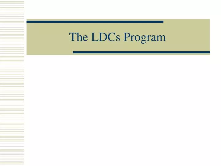 the ldcs program