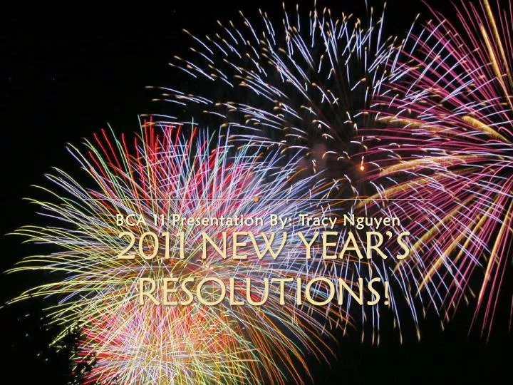 2011 new year s resolutions