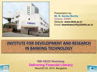 Institute for Development and Research in Banking Technology