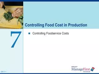 Controlling Food Cost in Production