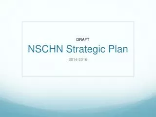 NSCHN Strategic Plan